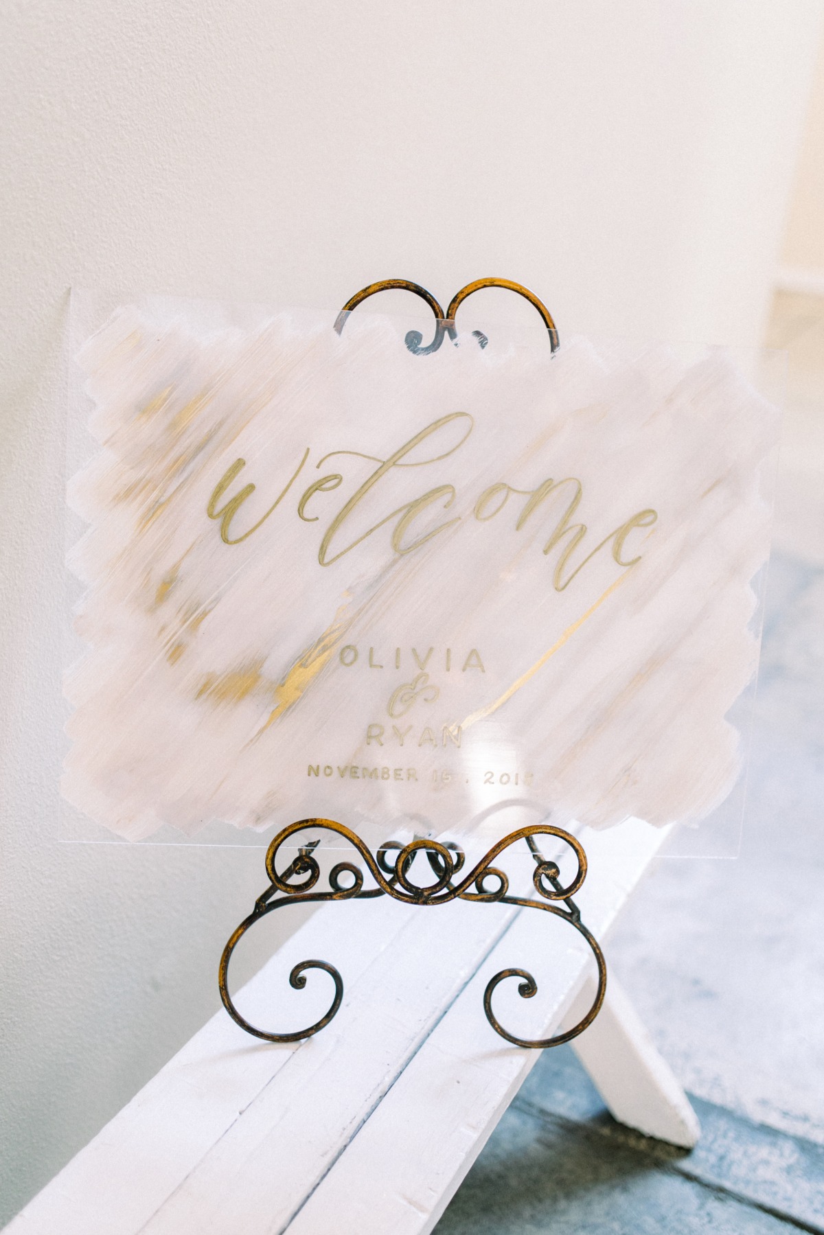 Elegant gold wedding welcome sign Olivia Ryan Nov 9 2019
