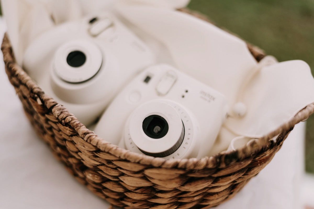 Instax cameras for a wedding