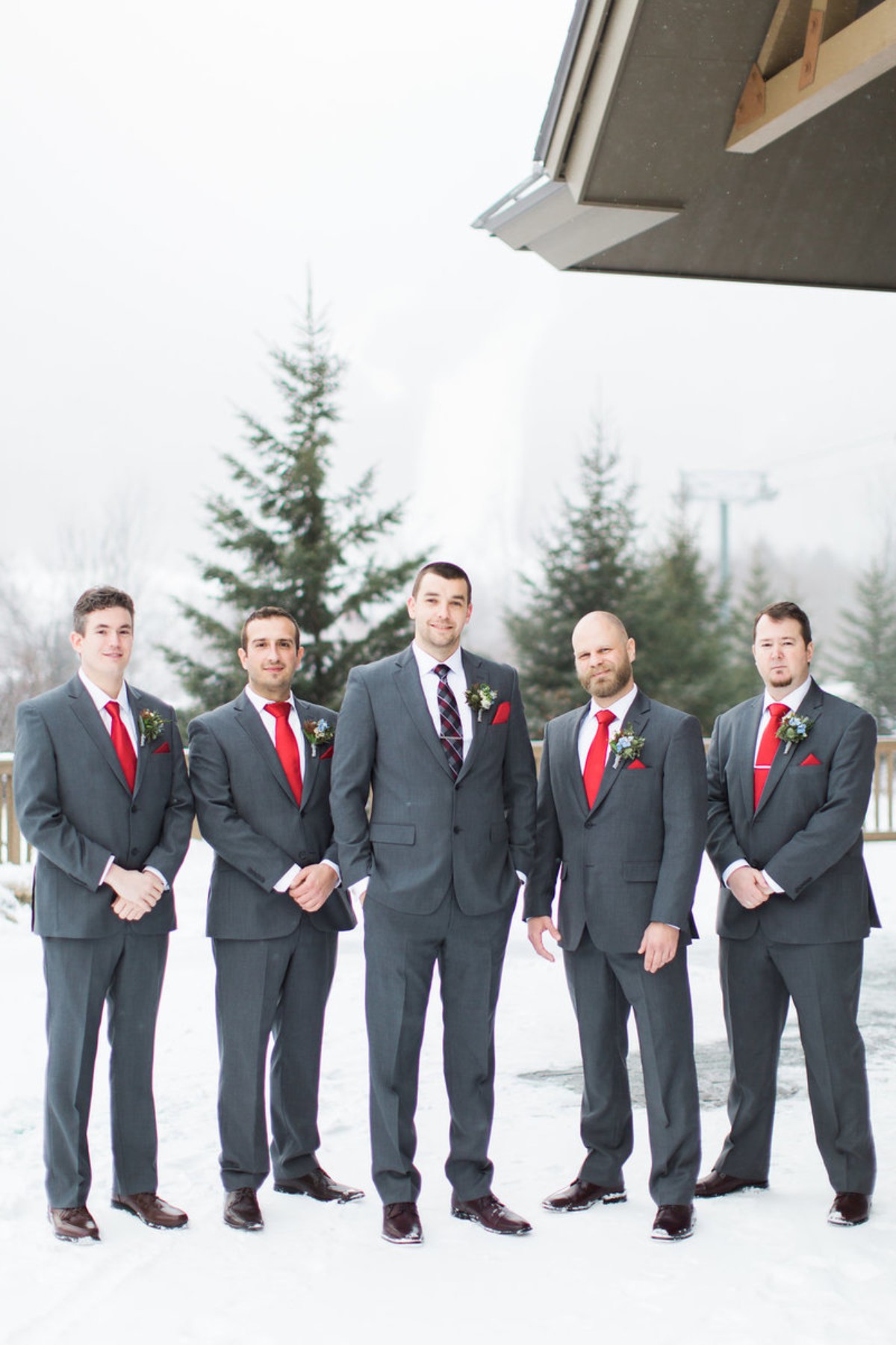 Winter wedding groomsmen look