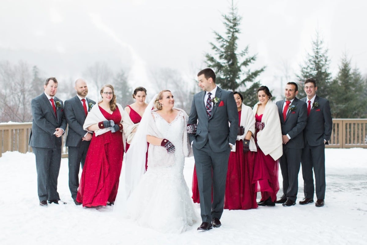 Snowy wedding in Vermont