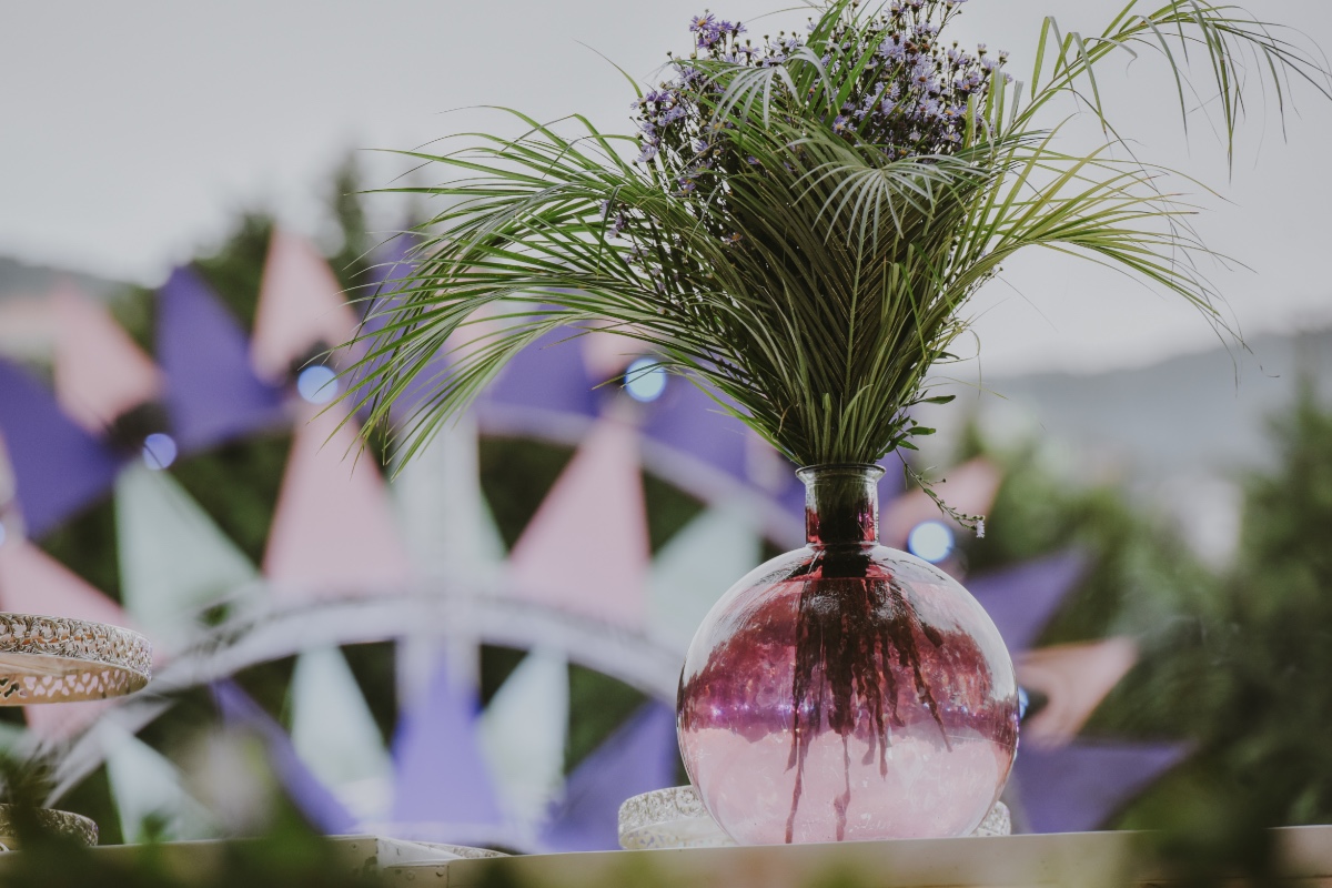 fun and funky wedding florals
