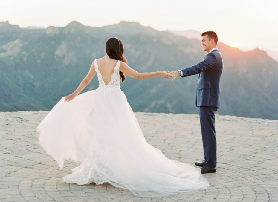 married on top of a mountain in California