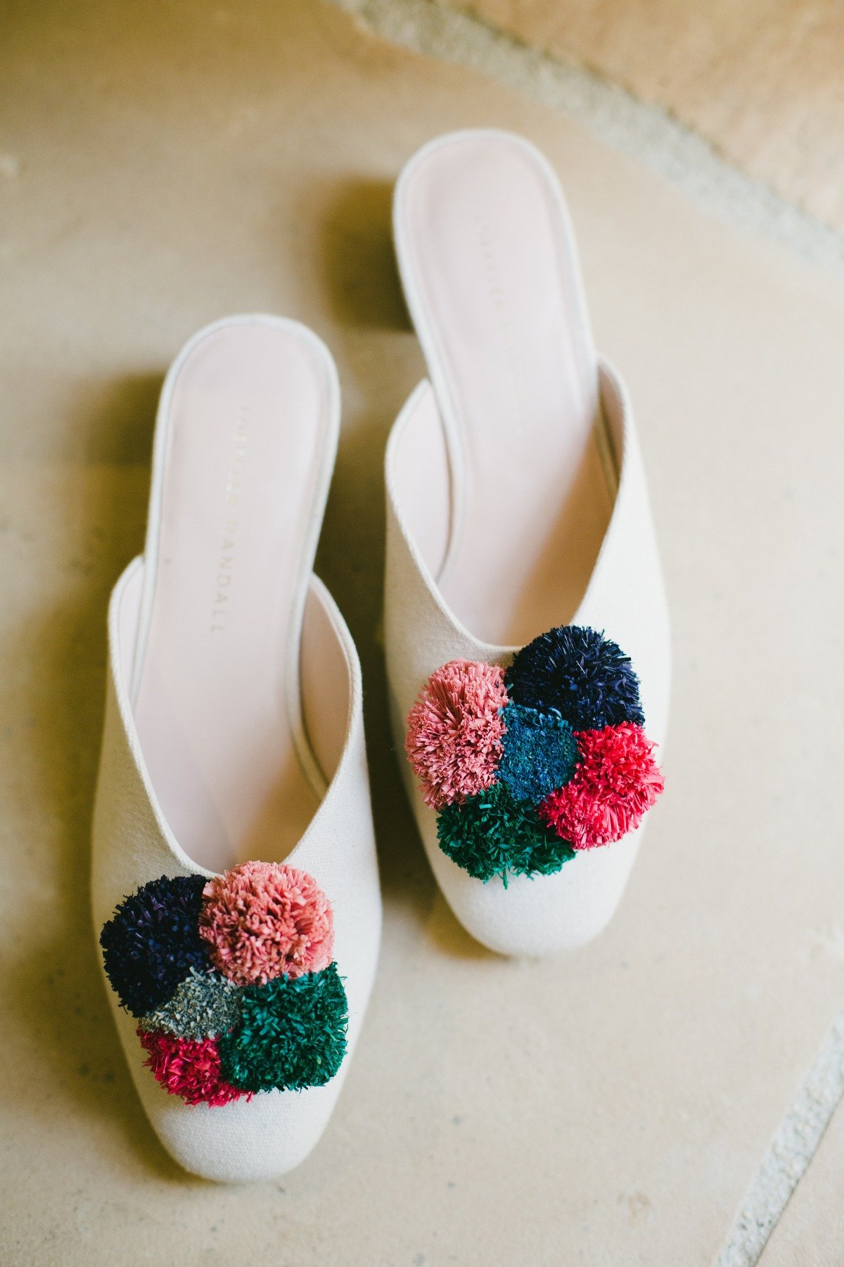 Colorful bridal shoes by Loeffler Randall