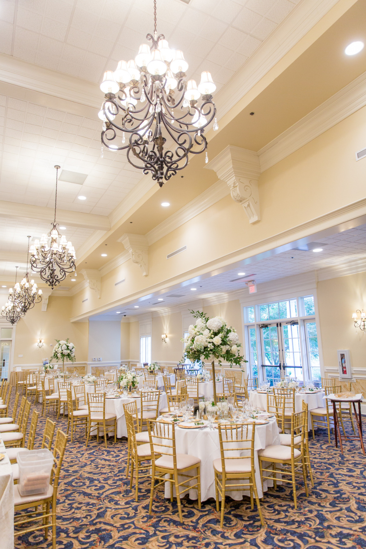 Classic gold and white reception