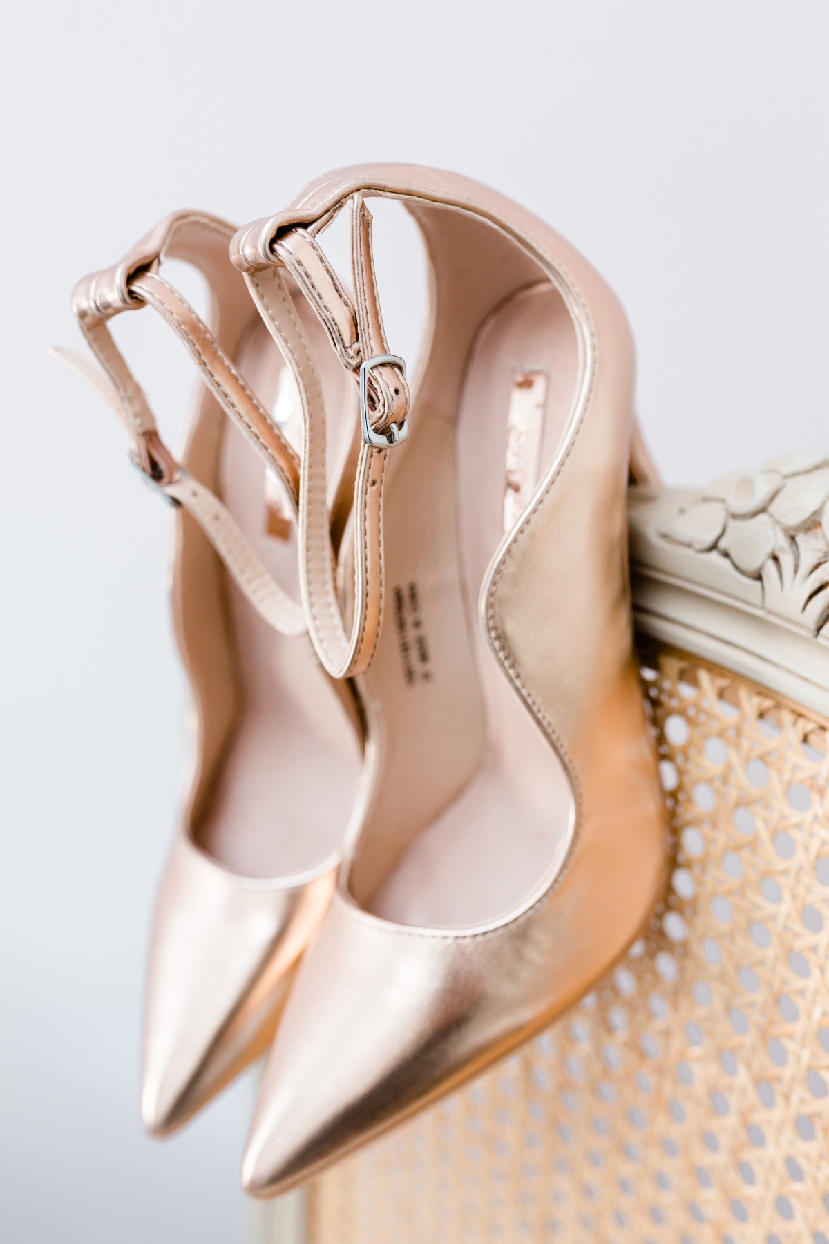 Gold wedding heels