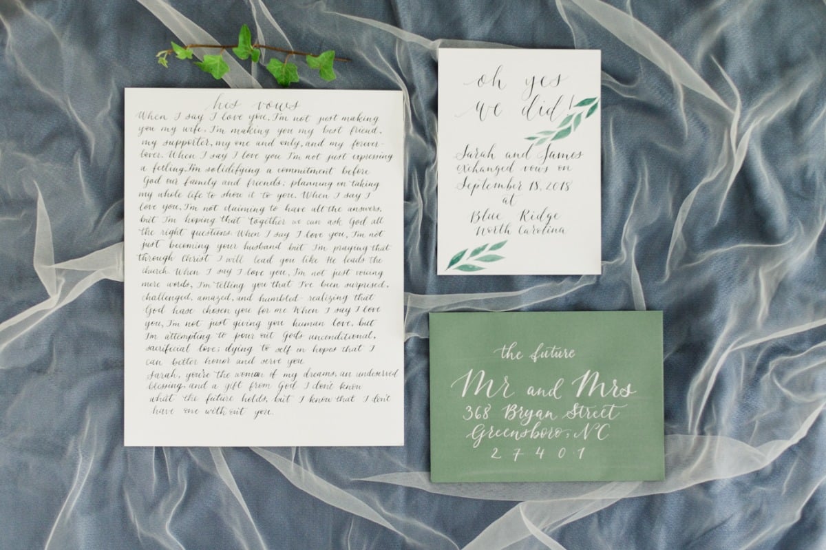 wedding vows and announcement