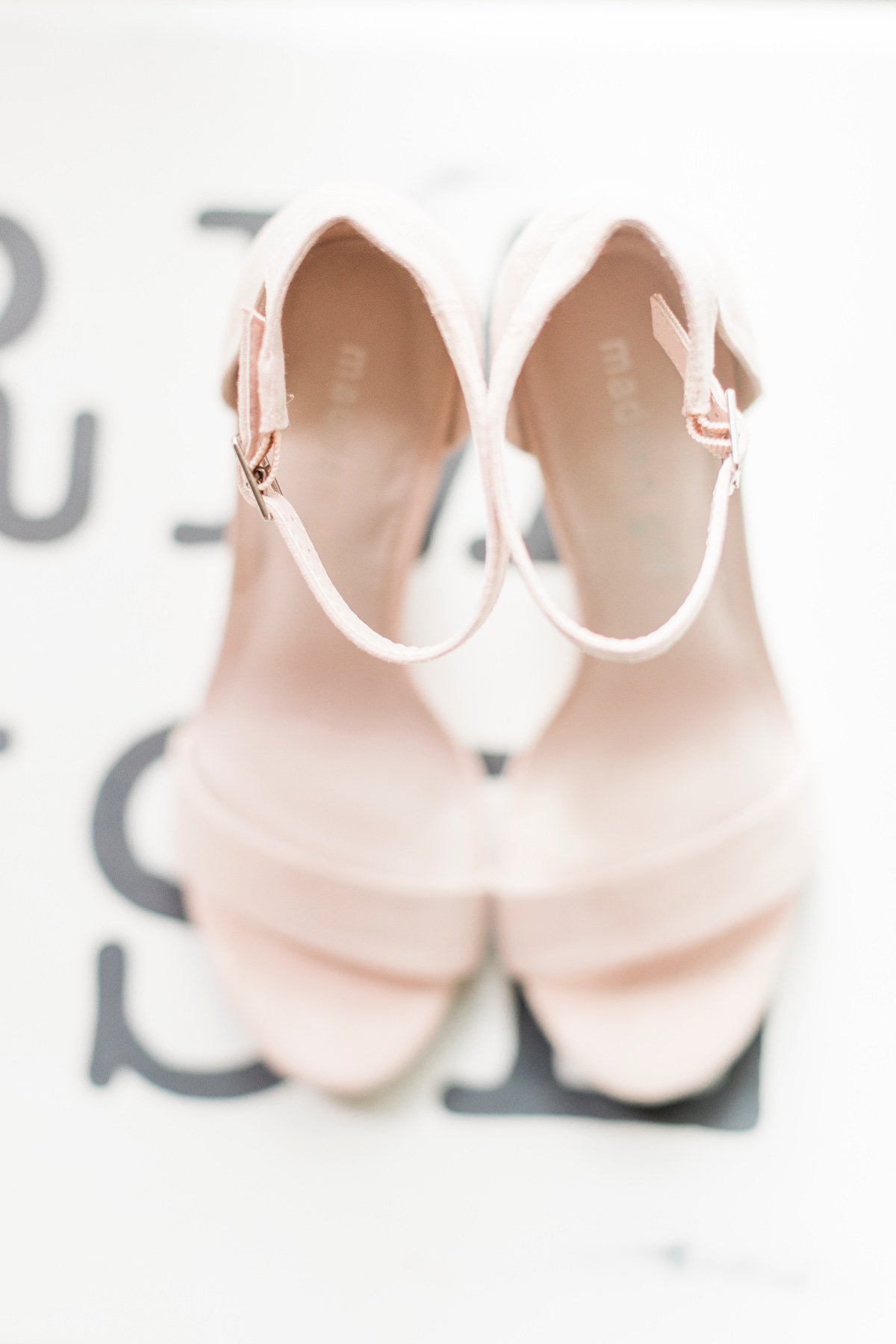 soft pink wedding shoes