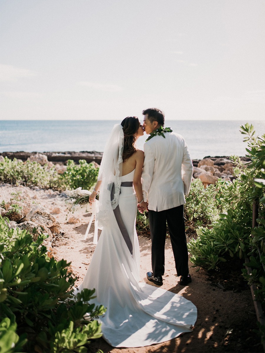 Soft Purple Late Summer Wedding In Hawaii