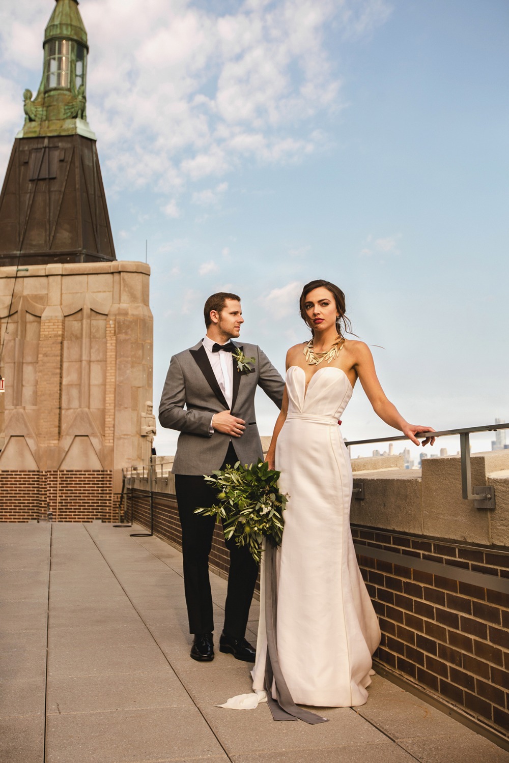 roof top wedding portraits on The Robey