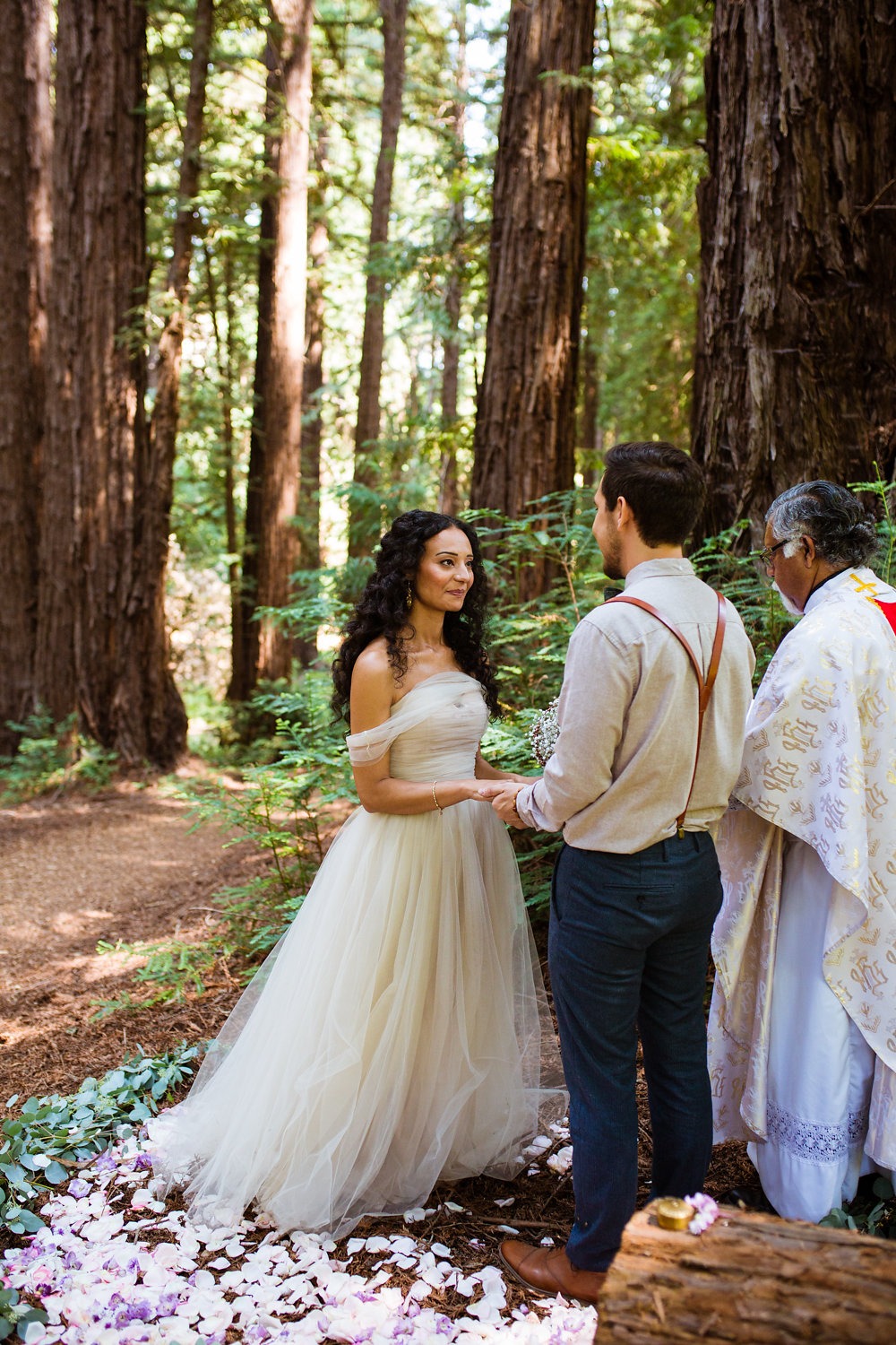 Romantic redwoods elopement