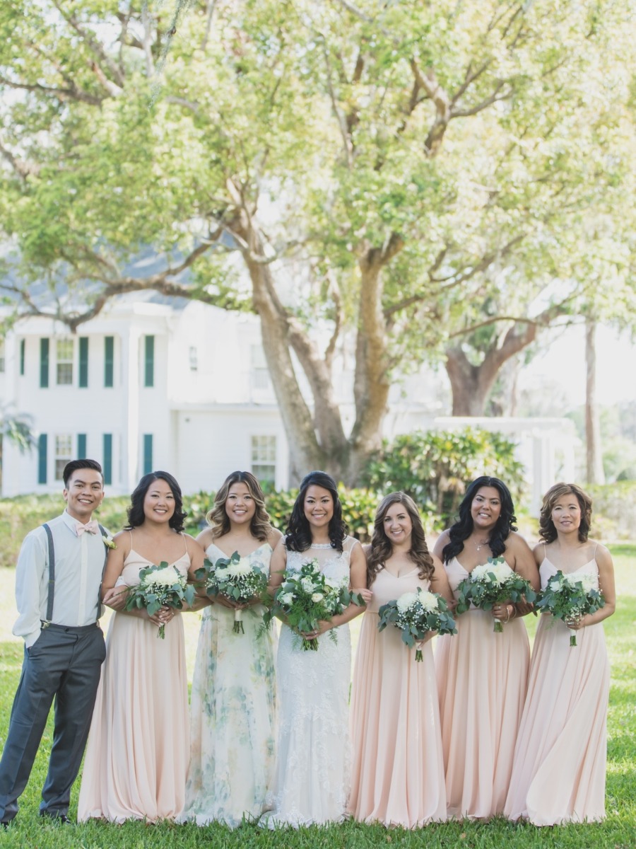 White and Greenery Lakeside Wedding With Minimal Decor