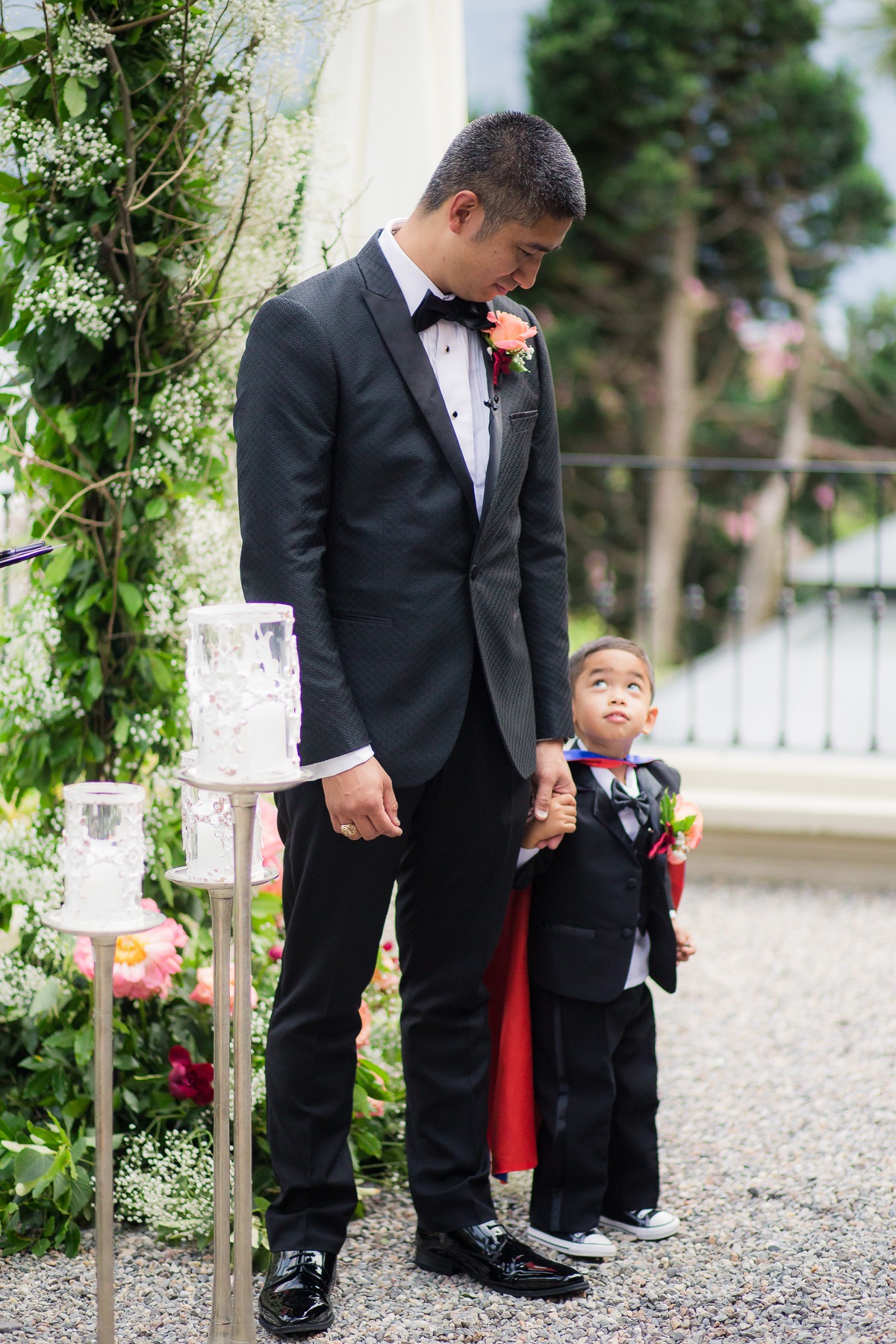 Groom and his son