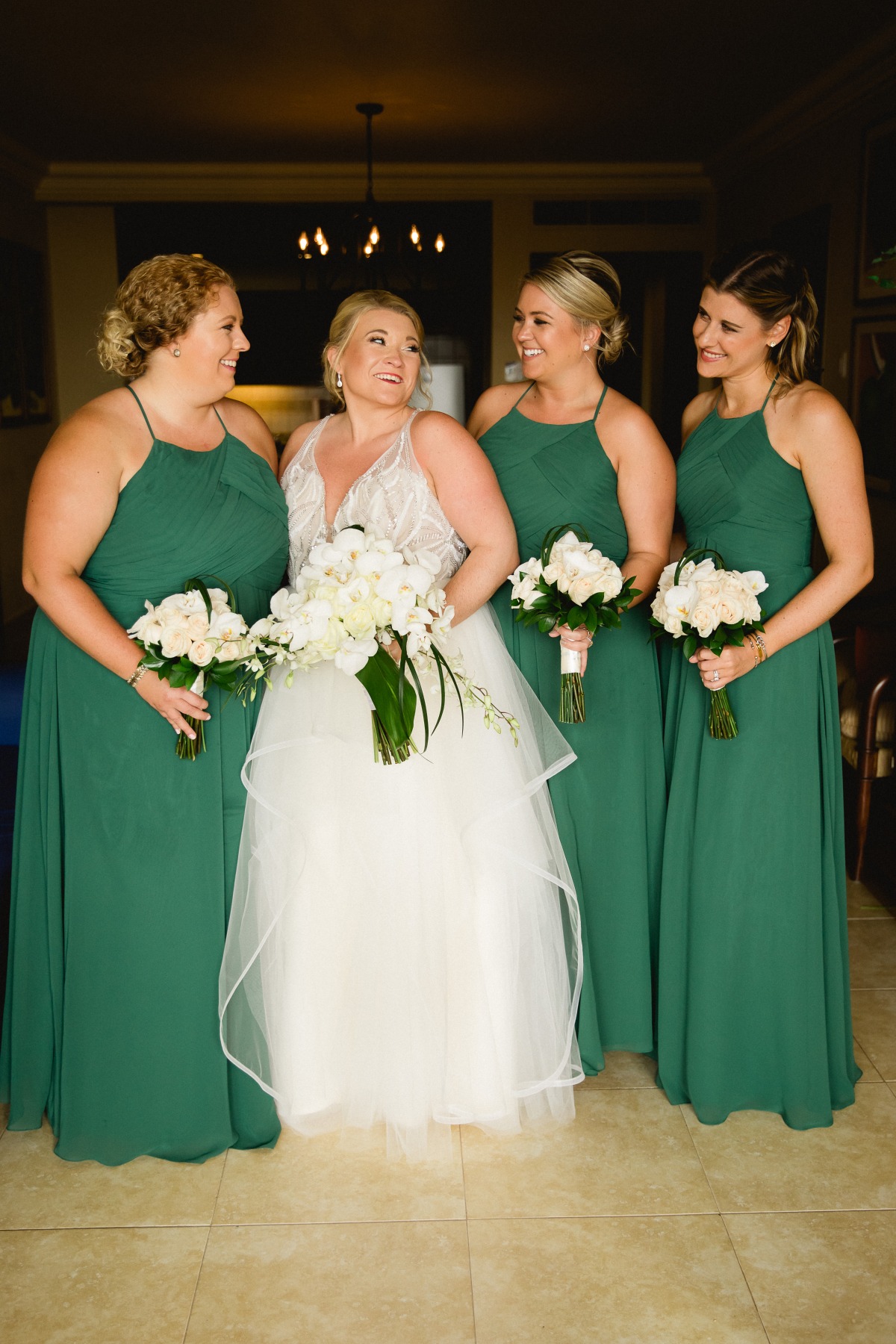 Emerald green wedding dress