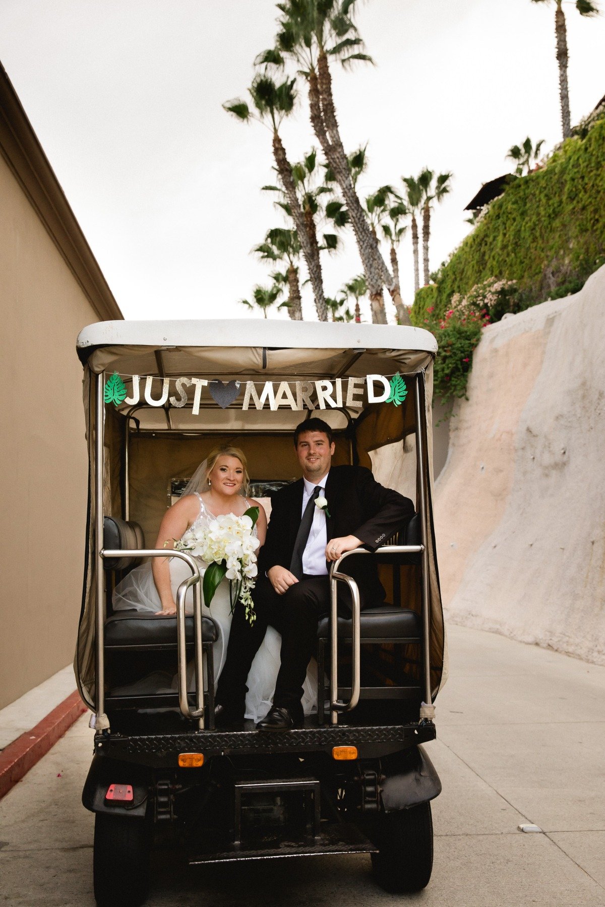Just married golf cart