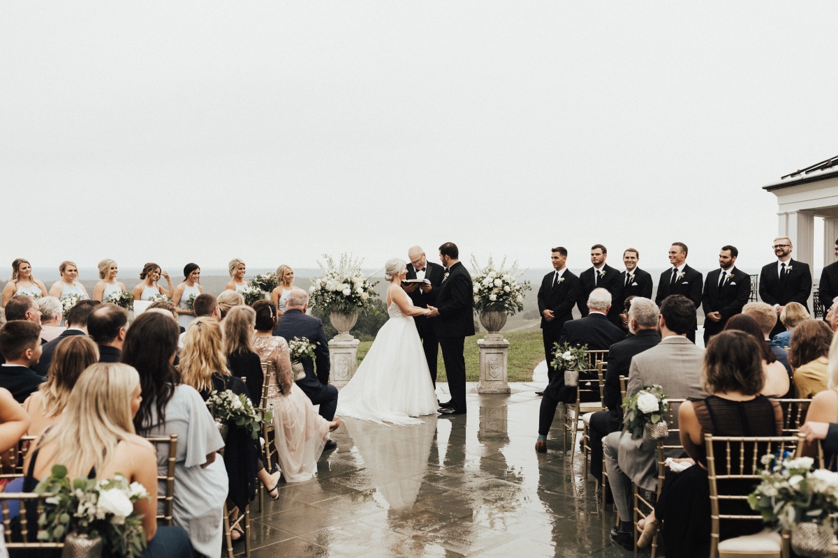 wedding in the rain