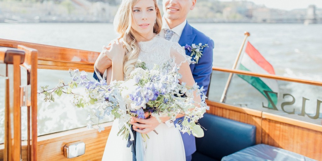 Elegant Blue and White Wedding Inspiration in Budapest
