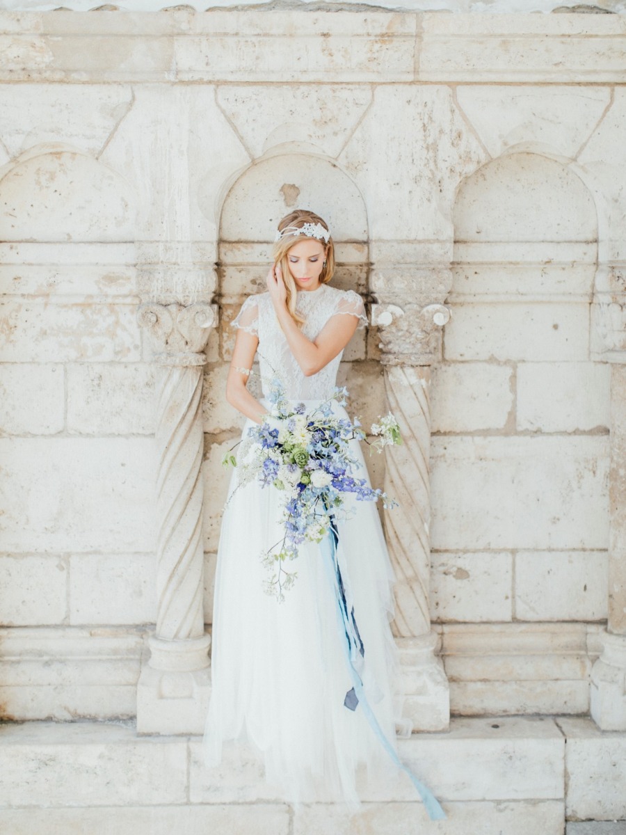 Elegant Blue and White Wedding Inspiration in Budapest