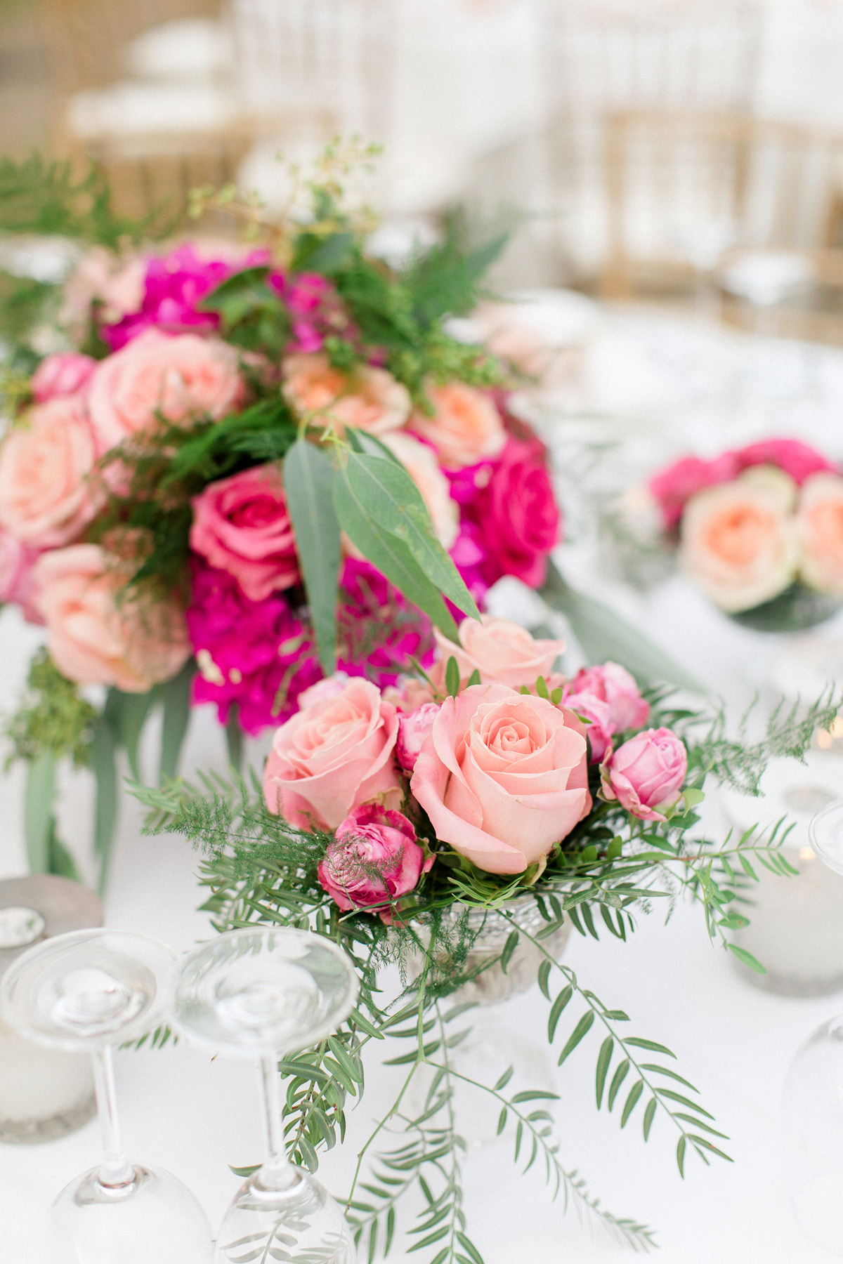 pink and peach wedding flowers