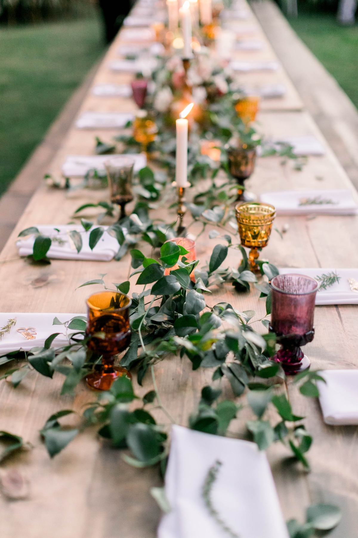 Boho wedding reception table