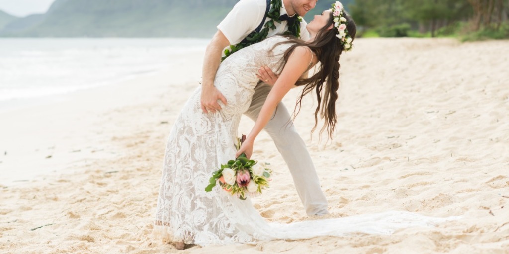 Intimate Boho Beach Wedding on Oahu