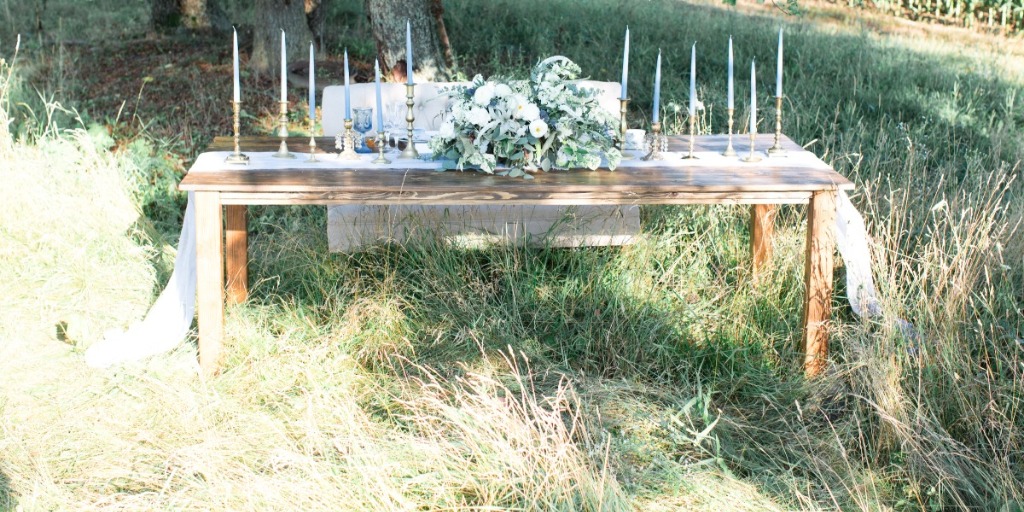 Organic Grey and Blue Cinderella Wedding Inspiration