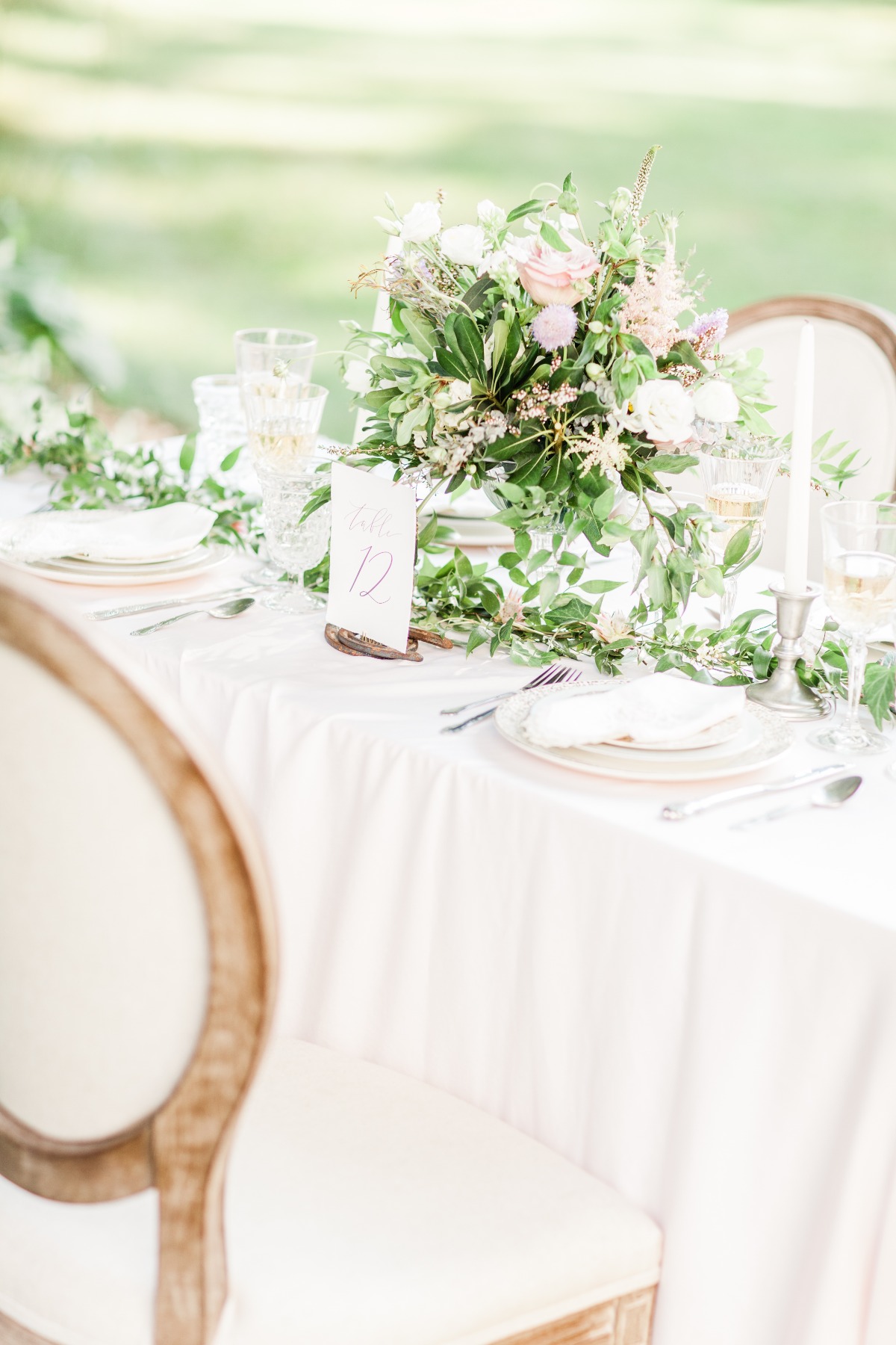elegant garden wedding reception idea