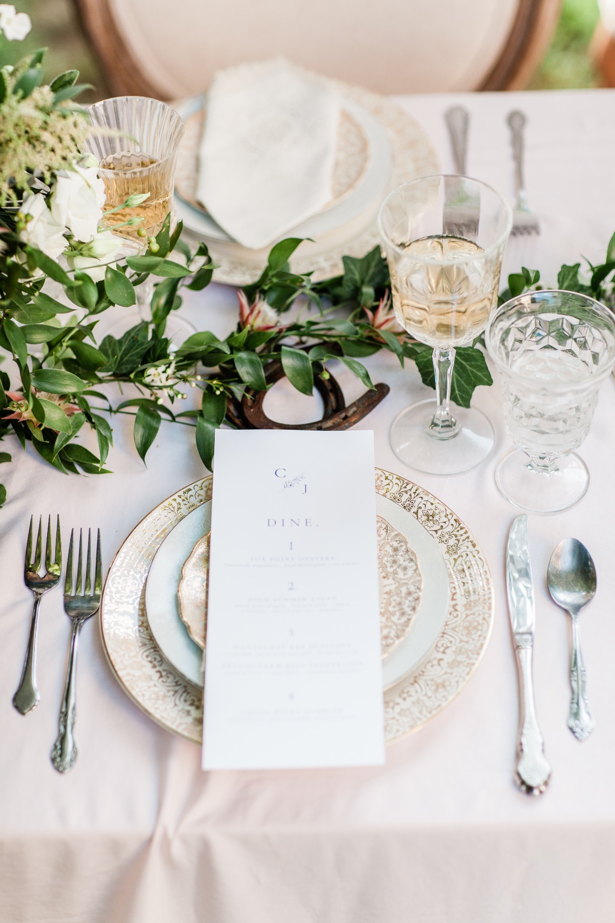 elegant wedding at the derby inspired table decor