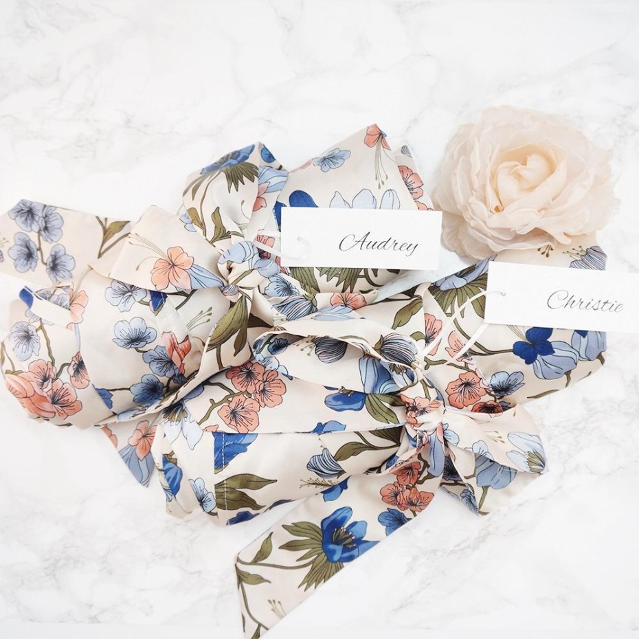 Love+Peony Bridesmaid Robes with Personalized Names