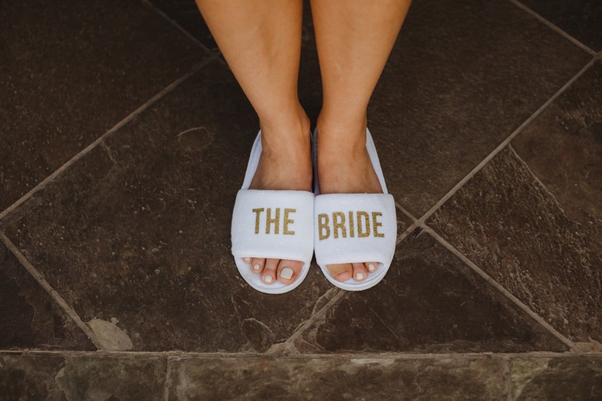 The bride slippers