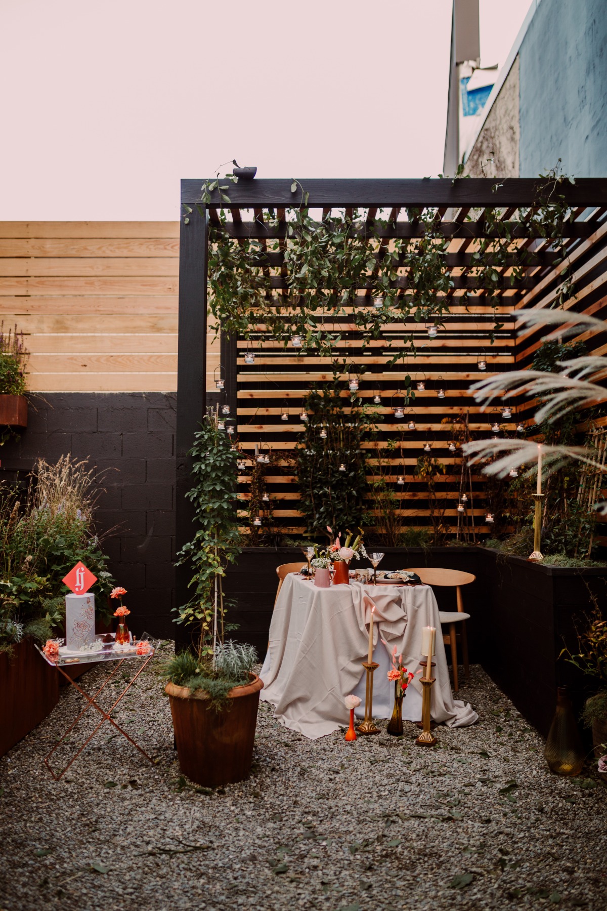 Backyard wedding design