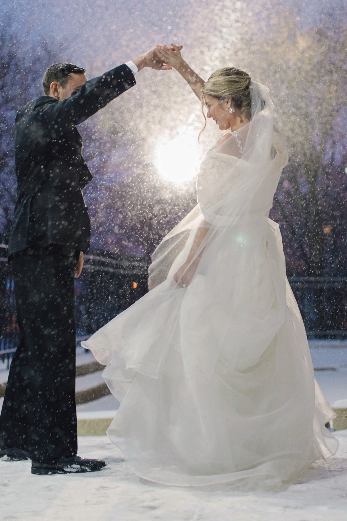 Snowy wedding