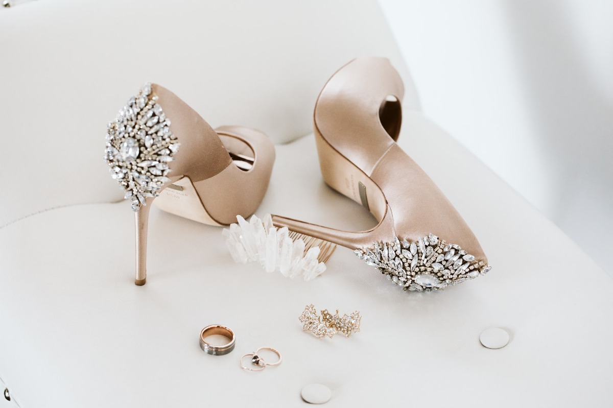 Badgley Mischka bridal heels