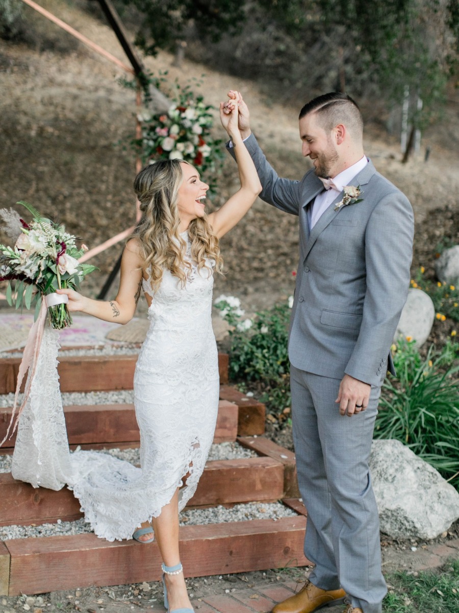 Modern Bohemian Backyard Wedding