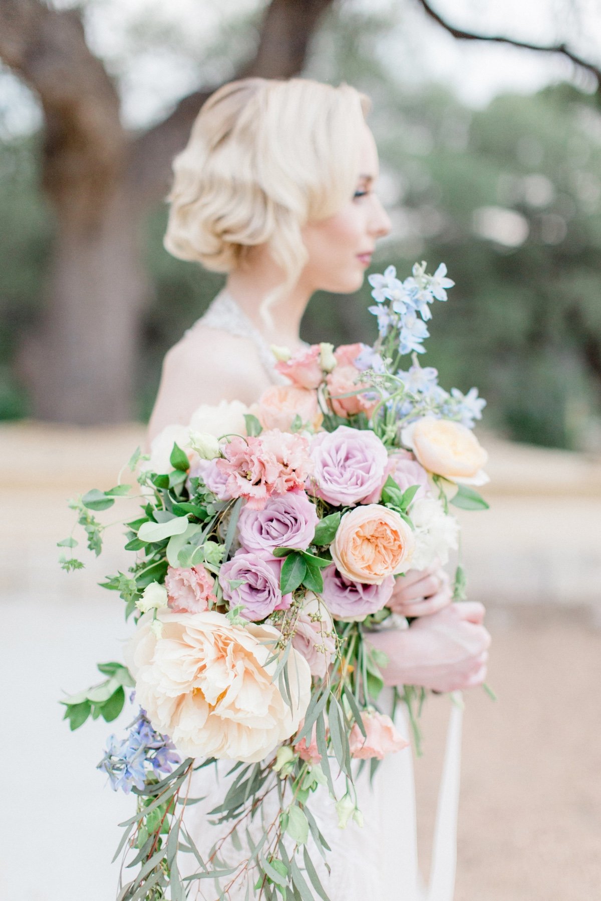 Pretty pastel wedding bouquet