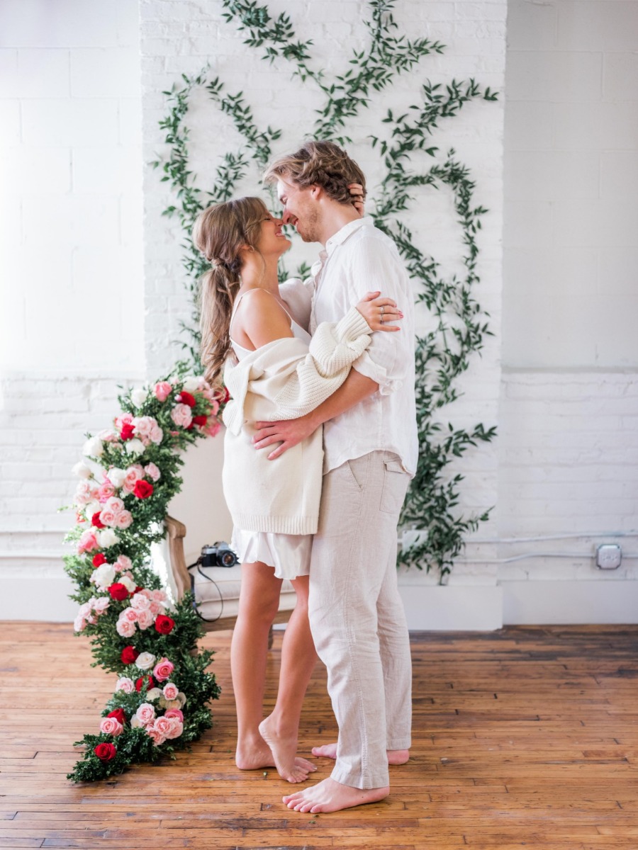 Romantic Couples Boudoir Session for Valentines Day