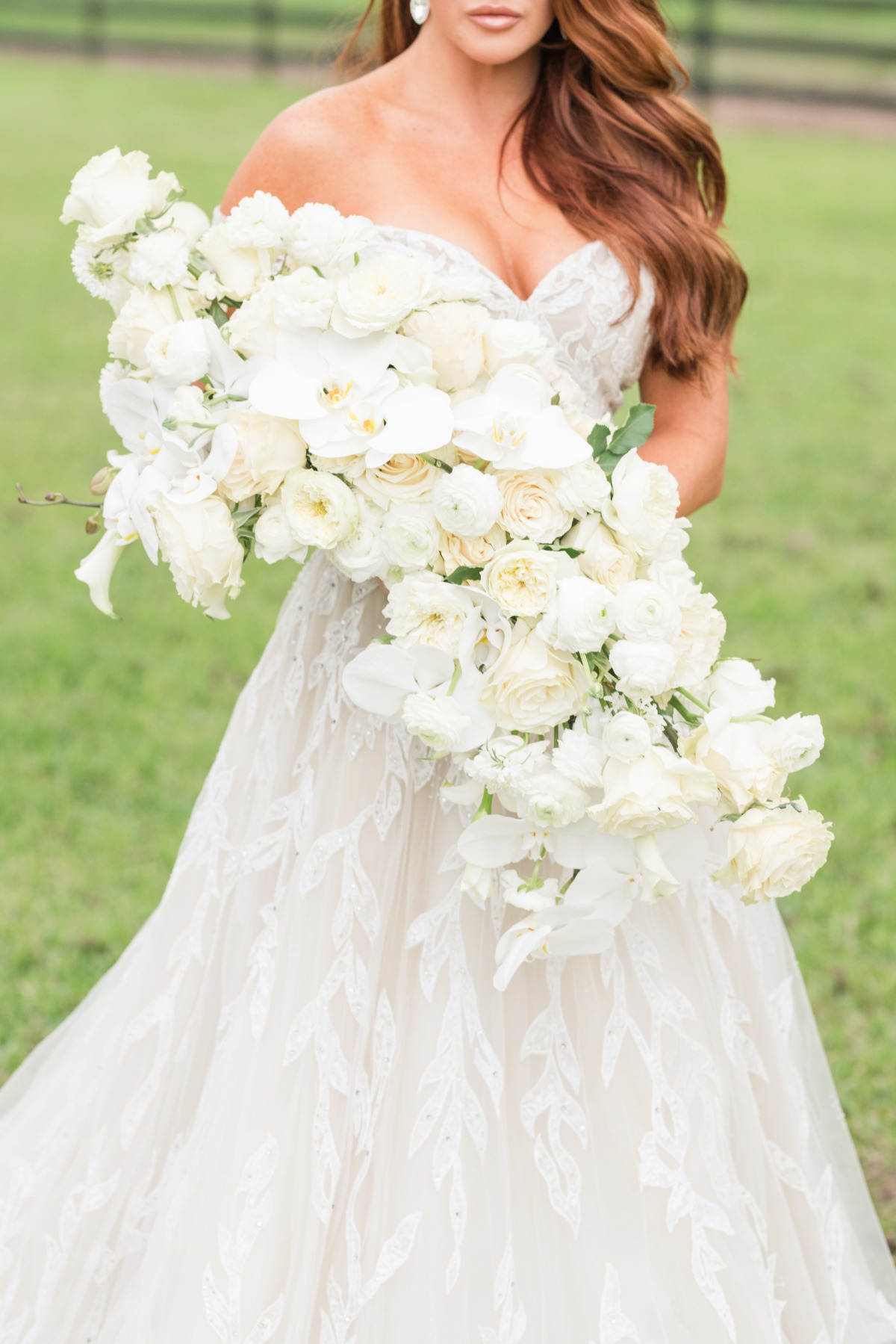 All-white wedding bouquet