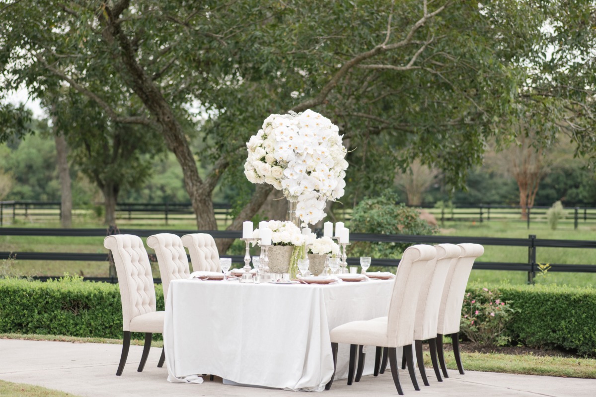 Luxury wedding reception table