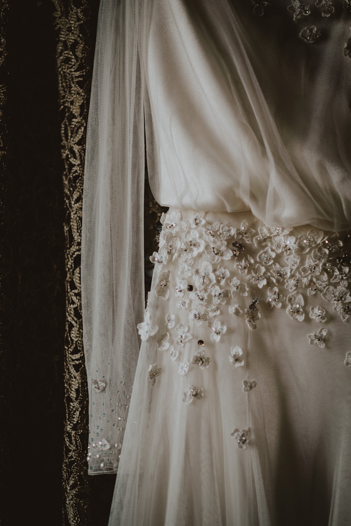 Flower wedding dress