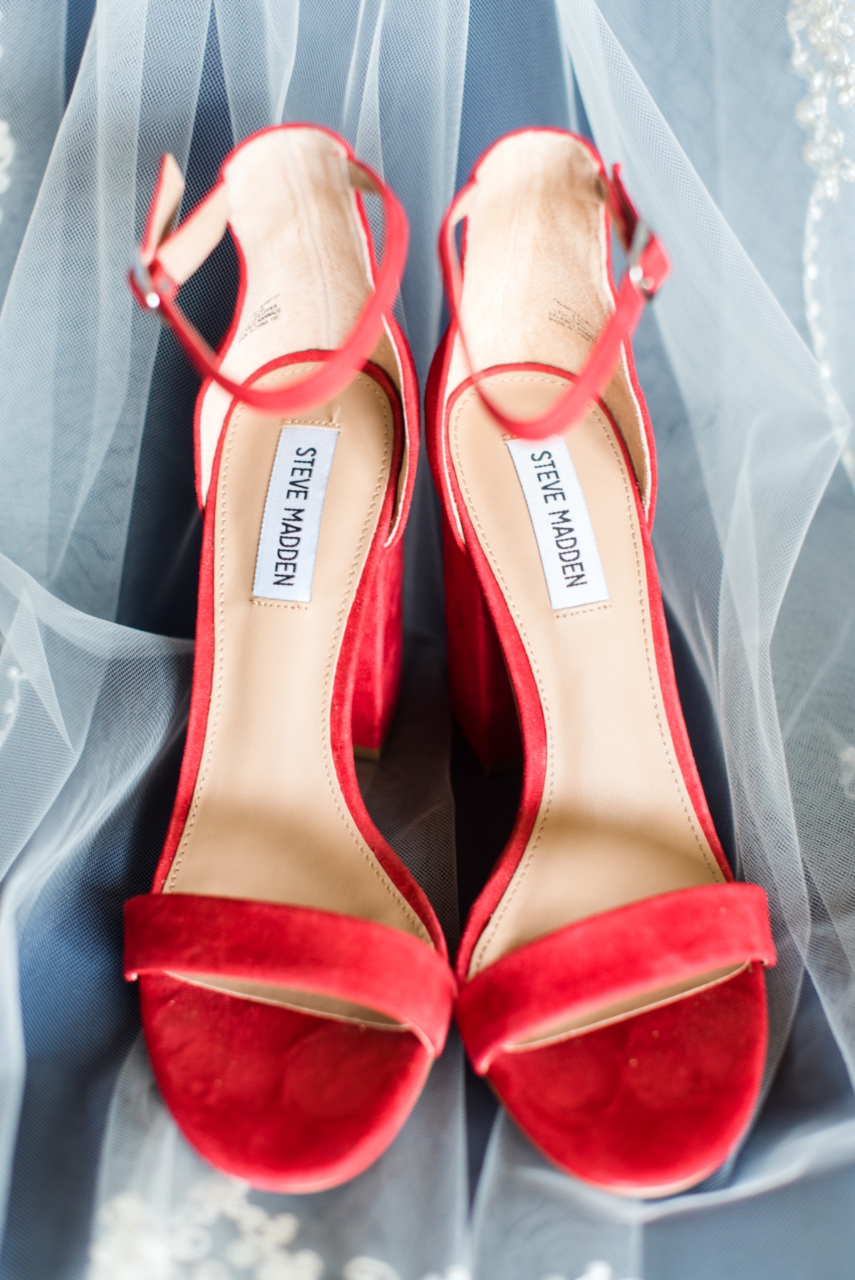 Red wedding heels