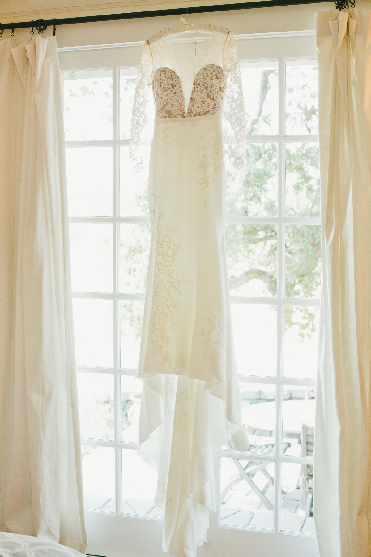 Modern lace wedding dress