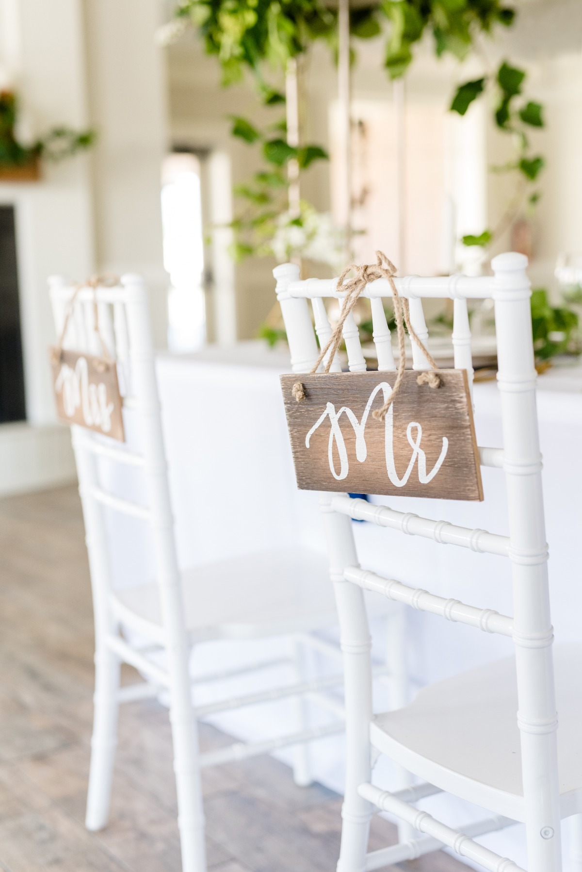 wooden wedding seat signs