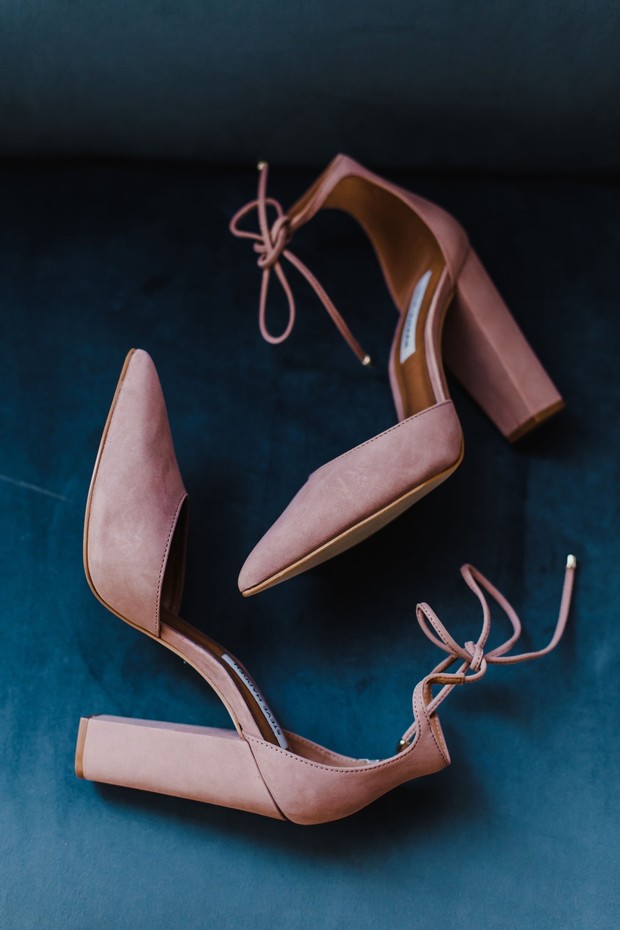 pink wedding shoes