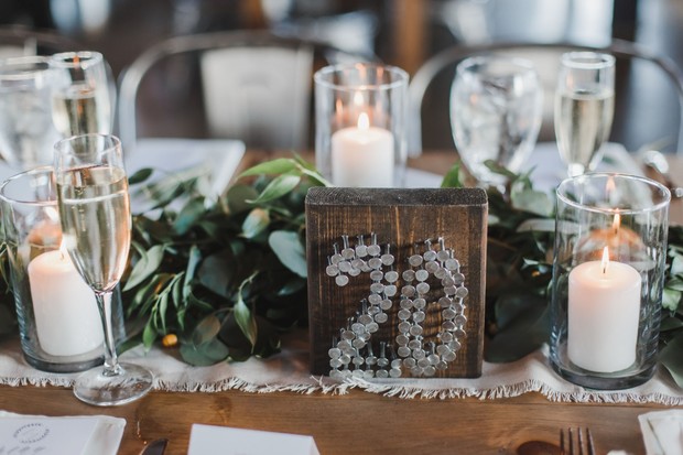 industrial inspired table number