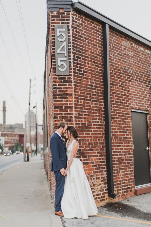 A Pink And White Boho Industrial Wedding