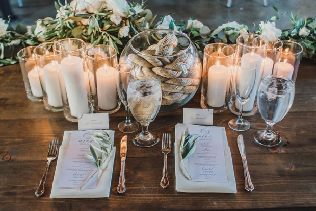 sweetheart table decor for your boho industrial wedding