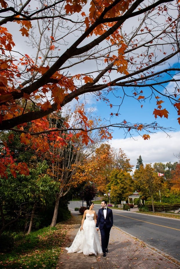 Fall outdoor wedding in Canada