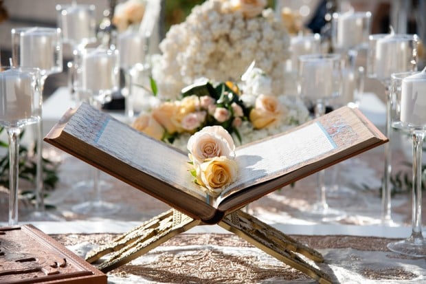 Persian wedding ceremony holy book