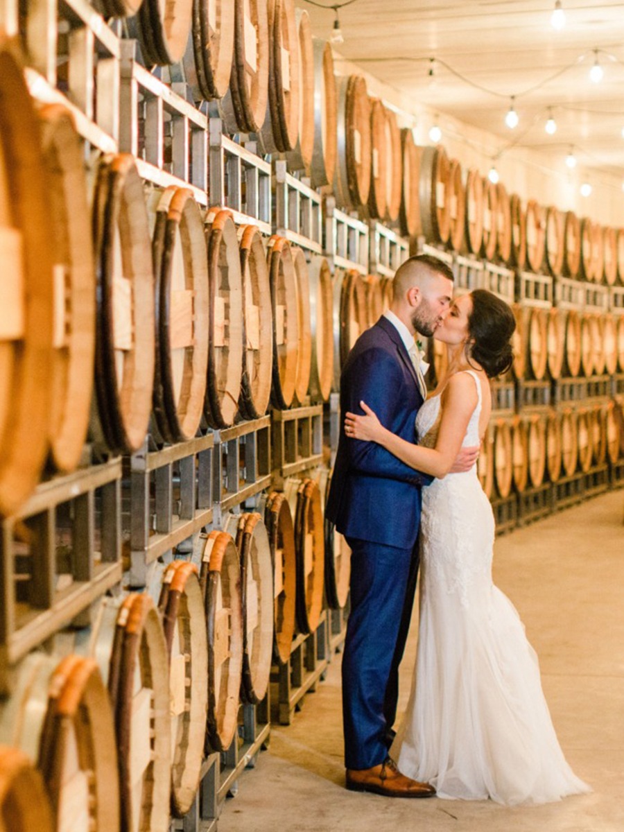 A White Winery Wedding With A Hint Of Copper