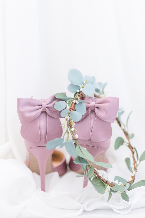 soft purple wedding shoes