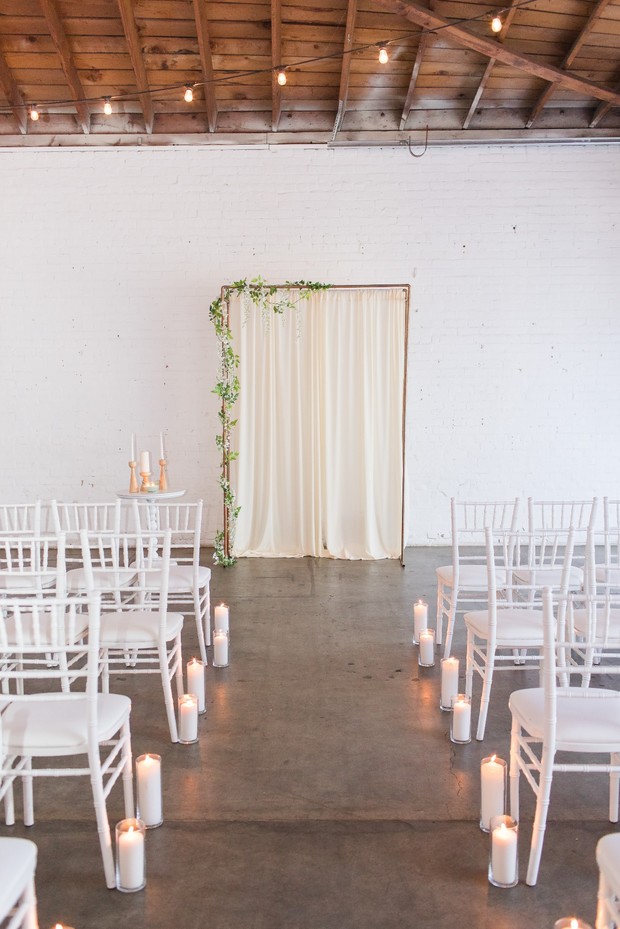 modern minimalist wedding ceremony idea